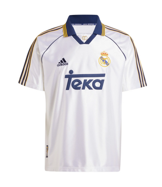 adidas adidas Real Madrid  1999 - 2000 Bring Back Retro Home Jersey - White/Gold/Blue