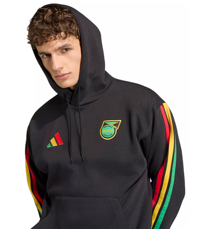 adidas adidas Jamaica World Cup 2026 Bob Marley Anthem Fleece Hoodie- Black/Multicolor