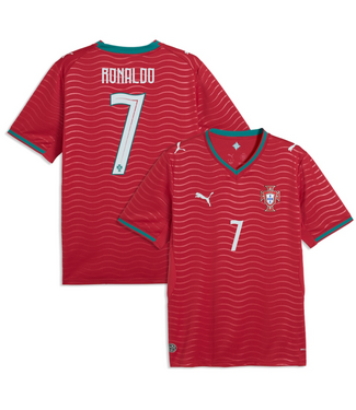 Puma Puma Portugal World Cup 2026 Cristiano Ronaldo Home Jersey - Club Red/Green Lagoon