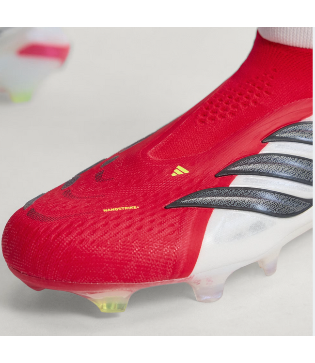 adidas adidas Predator 26 Elite Laceless FG - Lucid Red/Core Black/Cloud White