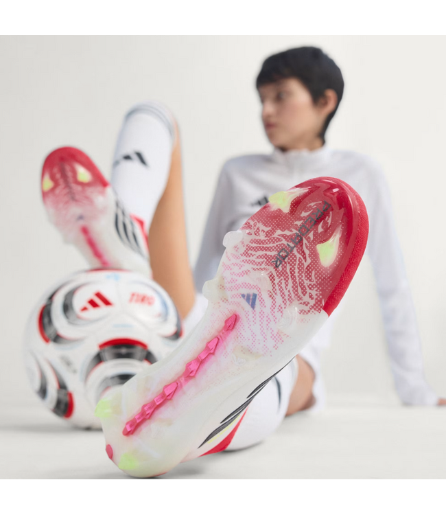 adidas adidas Predator 26 Elite Laceless FG - Lucid Red/Core Black/Cloud White