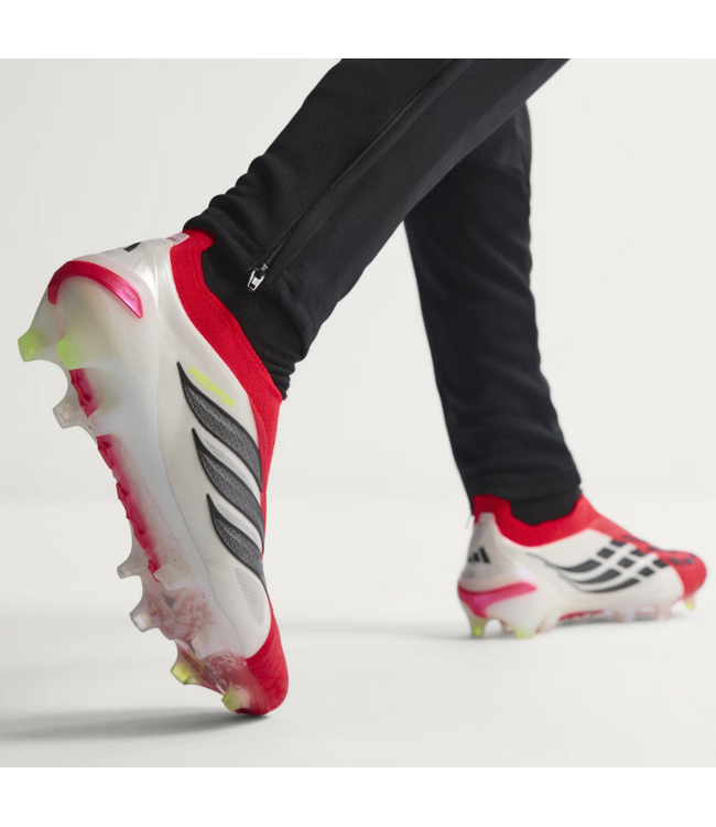 adidas adidas Predator 26 Elite Laceless FG - Lucid Red/Core Black/Cloud White