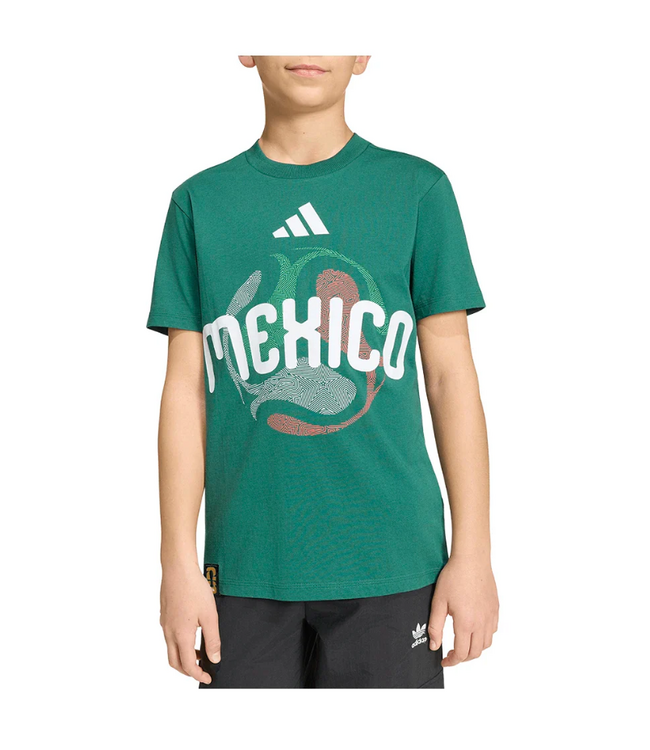 adidas adidas Youth Mexico WC World Cup 2026 OLP Fan SS Tee Shirt - Team Dark Green