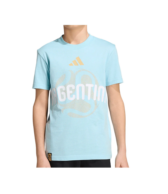adidas adidas Youth Argentina WC World Cup 2026 OLP Fan SS Tee Shirt - Icey Blue