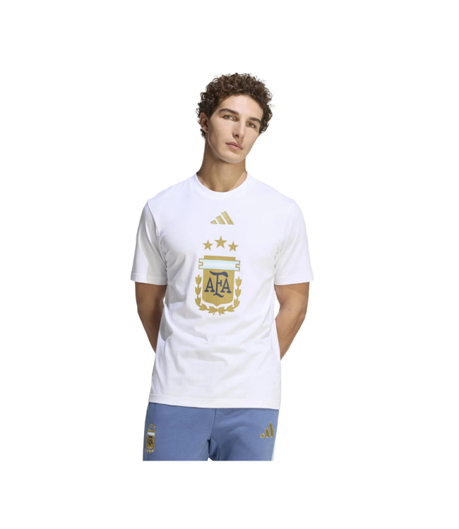 adidas adidas Argentina WC World Cup 2026 DNA Graphic Tee Shirt - White