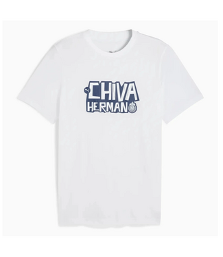 Puma Puma Chivas 2025 -26 Graphic Chiva  Herman FtblCulture Tee Shirt - White
