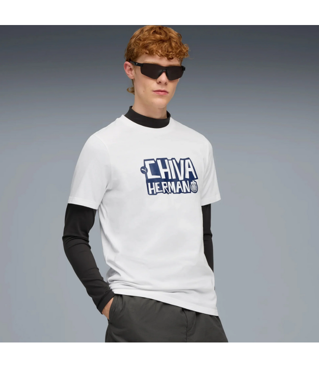 Puma Puma Chivas 2025 -26 Graphic Chiva  Herman FtblCulture Tee Shirt - White