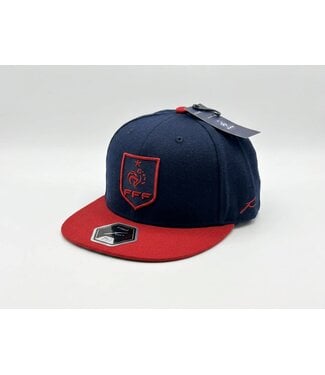 Fan Ink Fi Collection France Pro Flat Brim Snapback Hat - Navy/Red