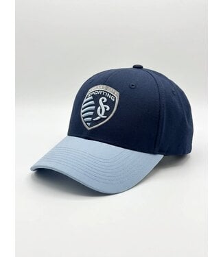 Licensed MLS Sporting Kansas City Fitted Relaxed Hat - Navy Blue/Sky