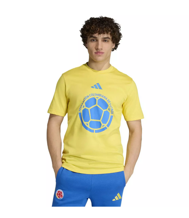 adidas adidas Colombia WC World Cup 2026 DNA Graphic Tee Shirt - Impact Yellow