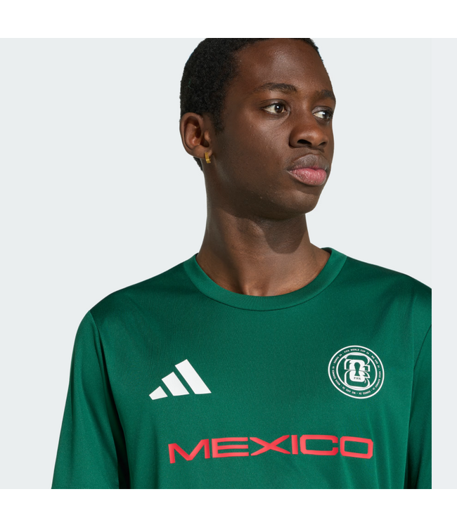 adidas adidas Mexico WC World Cup 2026 Fan Wordmark Jersey - Dark Green