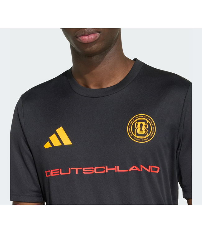 adidas adidas Germany WC World Cup 2026 Fan Wordmark Jersey - Black