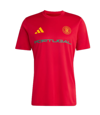 adidas adidas Portugal WC World Cup 2026 Fan Wordmark Jersey - Bold Red