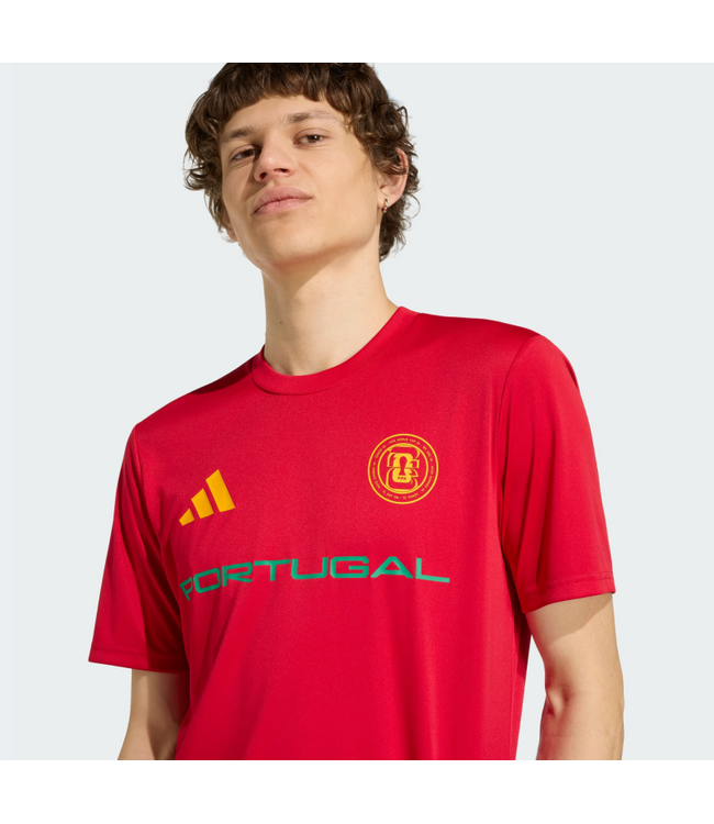 adidas adidas Portugal WC World Cup 2026 Fan Wordmark Jersey - Bold Red
