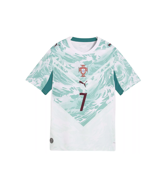 Puma Puma Youth Portugal World Cup 2026 Cristiano Ronaldo Away Jersey - White/Green Lagoon