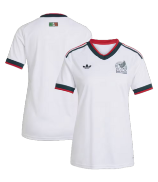 adidas adidas Womens Mexico World Cup 2026 Away Jersey - White/Red/Black