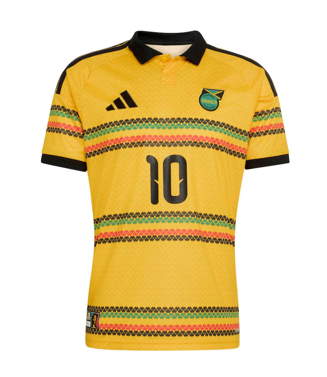 adidas adidas Jamaica World Cup 2026 Marley 10 Home Jersey - Bold Gold