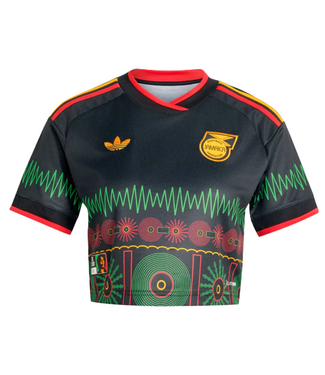 adidas adidas  Womens Jamaica World Cup 2026 BM Crop Top Away Jersey - Black