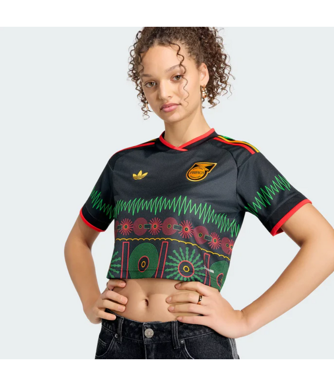 adidas adidas  Womens Jamaica World Cup 2026 BM Crop Top Away Jersey - Black