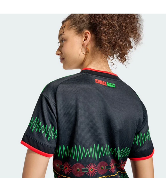 adidas adidas  Womens Jamaica World Cup 2026 BM Crop Top Away Jersey - Black