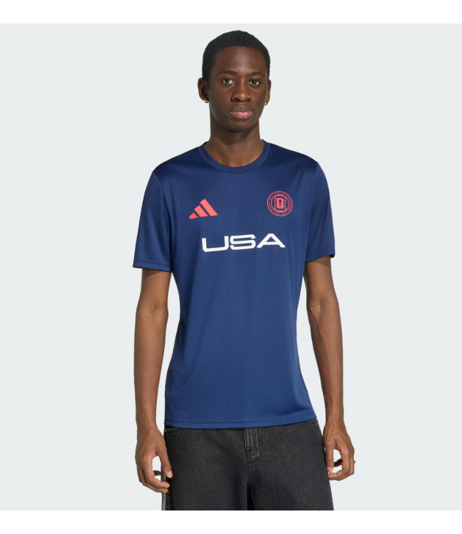adidas adidas USA United States WC World Cup 2026 Fan Wordmark Jersey - Navy Blue