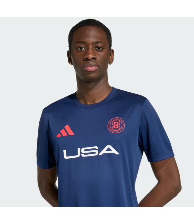 adidas adidas USA United States WC World Cup 2026 Fan Wordmark Jersey - Navy Blue