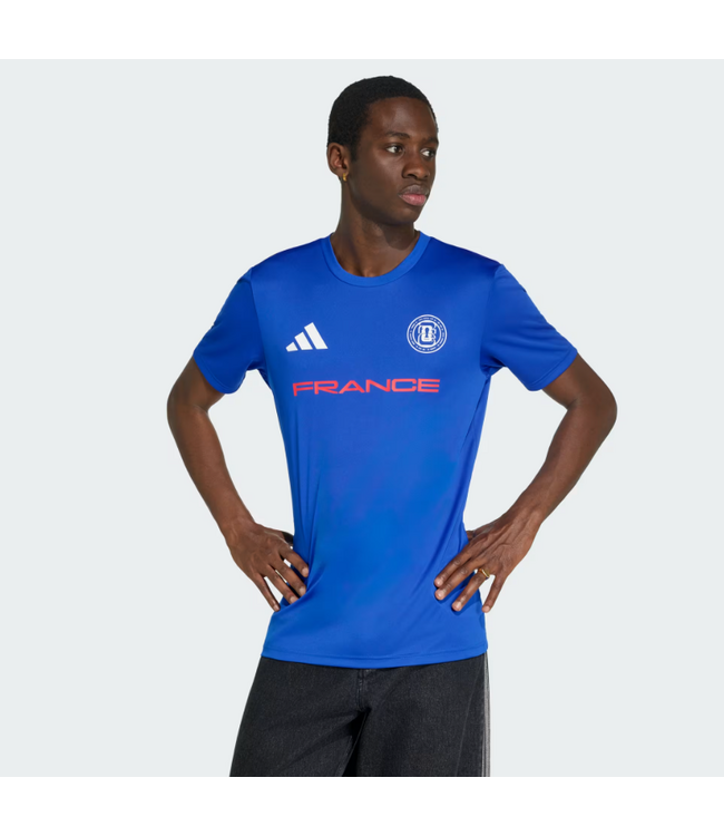 adidas adidas France WC World Cup 2026 Fan Wordmark Jersey - Bold Blue