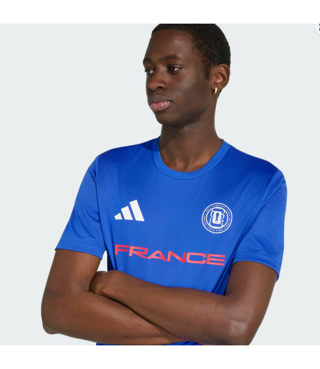 adidas adidas France WC World Cup 2026 Fan Wordmark Jersey - Bold Blue