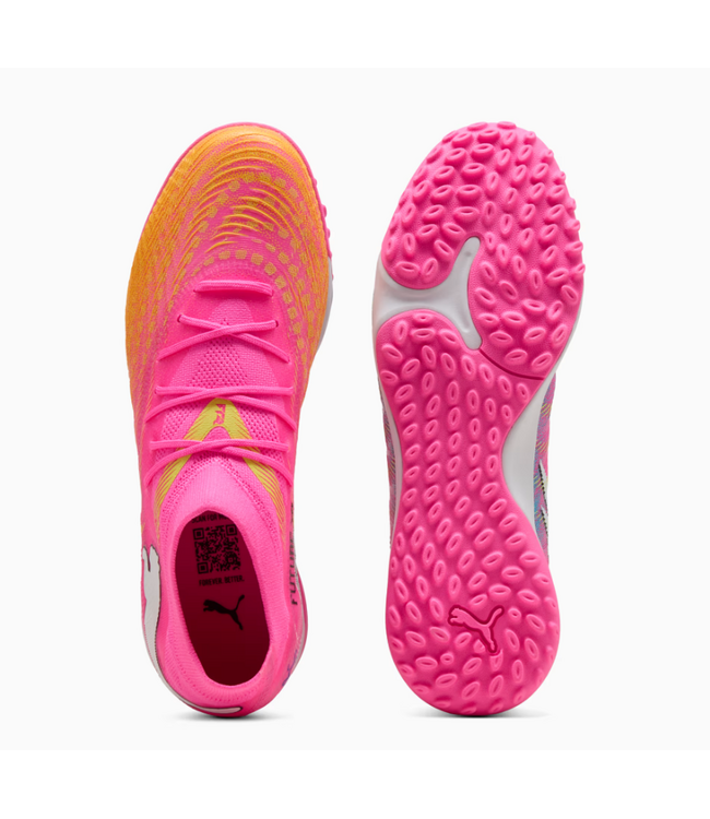 Puma Puma Future 9 Match WC 2026 TT Turf Soccer Shoes - Poison Pink/Sun Stream/Bright Aqua/White