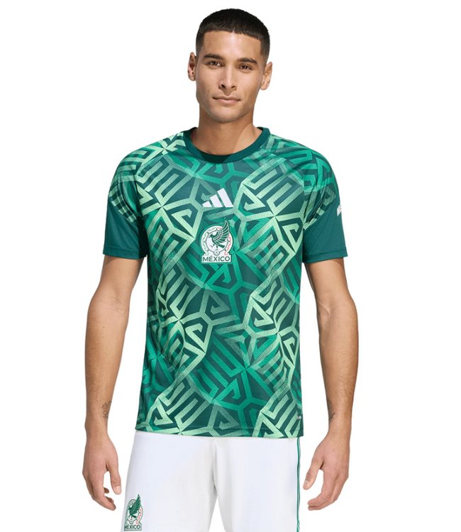 adidas adidas Mexico WC World Cup 2026 Prematch Training Jersey - Aurora Ivy