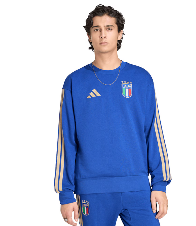 adidas adidas Italy World Cup 2026 DNA Crew Sweatshirt- Bold Blue