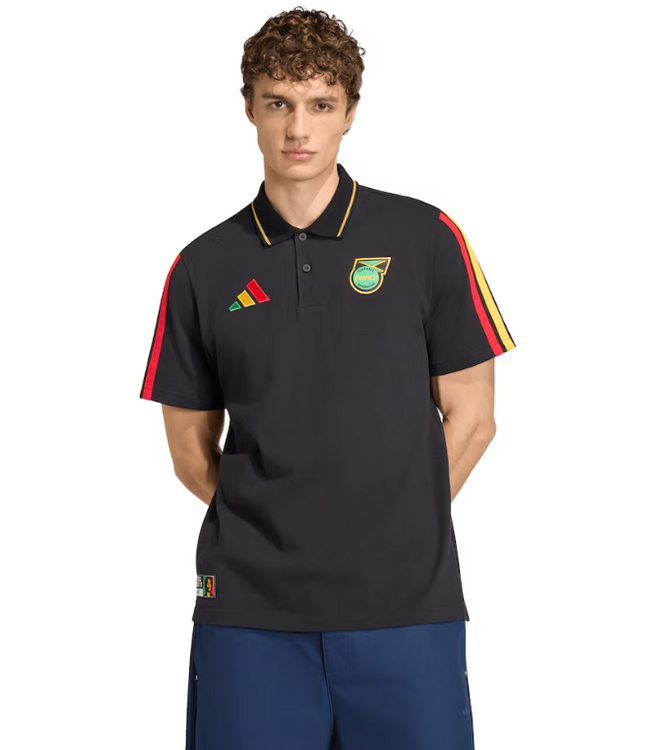 adidas adidas Jamaica World Cup 2026 Marley DNA Polo Shirt- Black