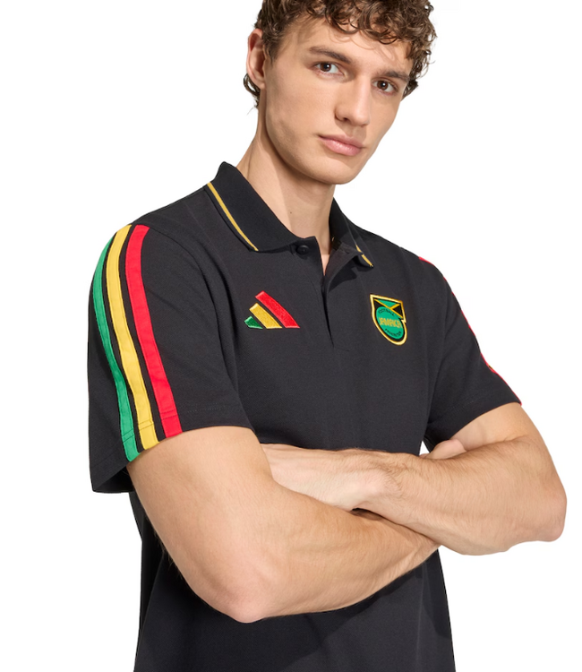 adidas adidas Jamaica World Cup 2026 Marley DNA Polo Shirt- Black