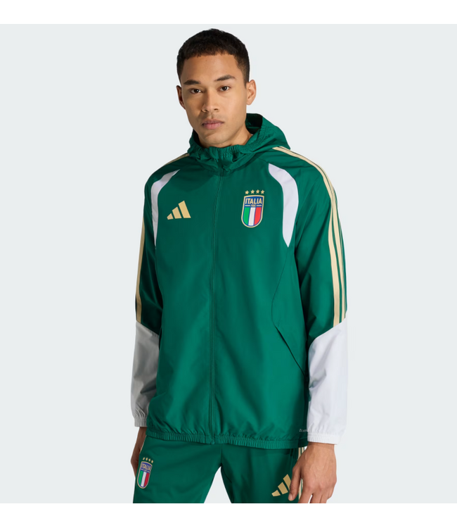 adidas adidas Italy WC World Cup 2026 Tiro All Weather Jacket - Collegiate Green