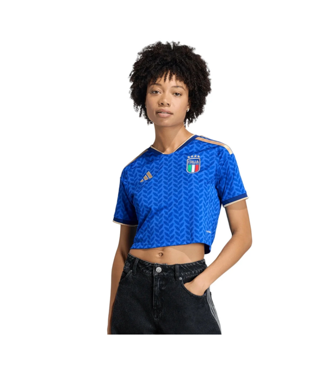 adidas adidas  Womens Italy World Cup 2026 BM Crop Top Home Jersey - Bold Blue