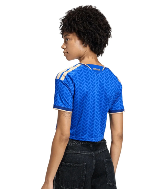 adidas adidas  Womens Italy World Cup 2026 BM Crop Top Home Jersey - Bold Blue