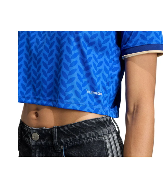adidas adidas  Womens Italy World Cup 2026 BM Crop Top Home Jersey - Bold Blue