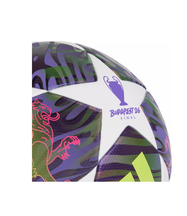 adidas adidas UCL Champions League 2025 - 26 Budapest Finale FIFA Quality Ball - White/Dark Purple/Solar Yellow/Shock Pink
