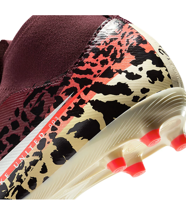 Nike Nike Jr Zoom Mercurial Superfly 10 Academy FG United 003 Cleats - Burgundy Crush/Metallic Silver/University Red/Fossil