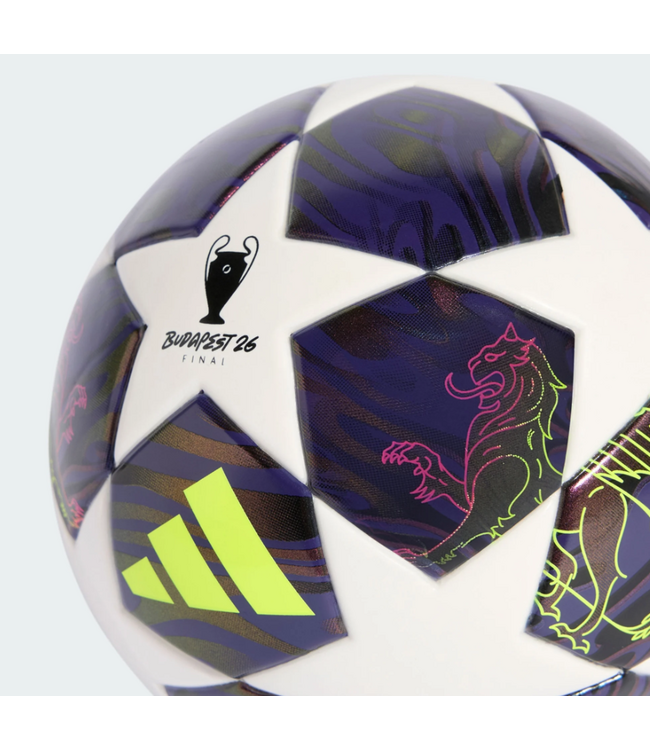 adidas adidas UCL Champions League Budapest Finale 2025 - 26 Mini Ball - Dark Purple/White/Solar Yellow