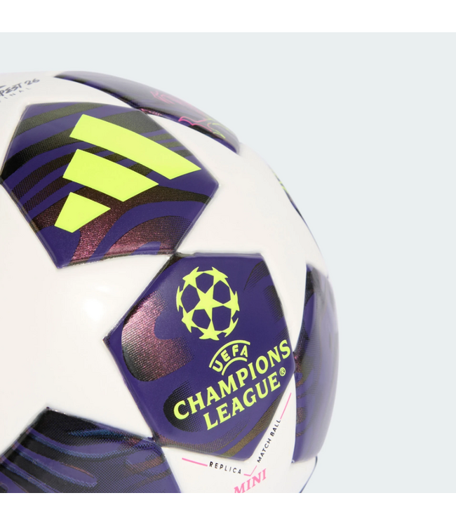 adidas adidas UCL Champions League Budapest Finale 2025 - 26 Mini Ball - Dark Purple/White/Solar Yellow