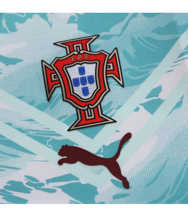 Puma Puma Youth Portugal World Cup 2026 Away Jersey - White/Green Lagoon