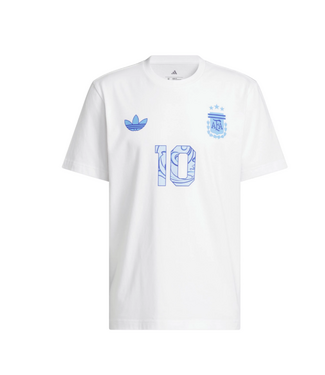 adidas adidas Argentina Messi # 10 World Cup 2026 Away Shirt - White/Icey Blue