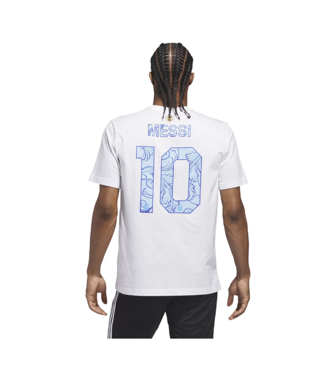 adidas adidas Argentina Messi # 10 World Cup 2026 Away Shirt - White/Icey Blue