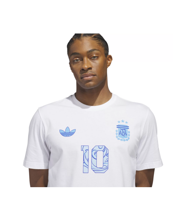adidas adidas Argentina Messi # 10 World Cup 2026 Away Shirt - White/Icey Blue