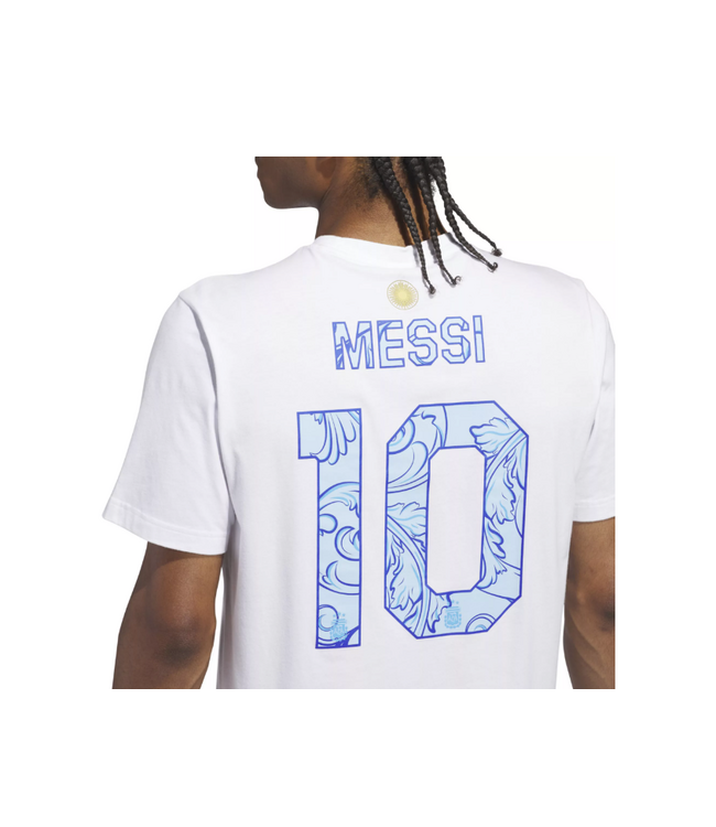 adidas adidas Argentina Messi # 10 World Cup 2026 Away Shirt - White/Icey Blue