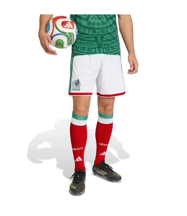 adidas adidas Mexico WC World Cup 2026 Home Shorts - White/Red/Vivid Green