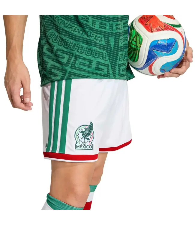 adidas adidas Mexico WC World Cup 2026 Home Shorts - White/Red/Vivid Green