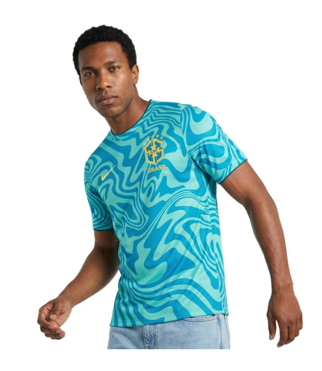 Nike Nike Brazil WC World Cup 2026 Academy Pro DriFit PreMatch Training Jersey - Light Menta/Photo Blue/Canary