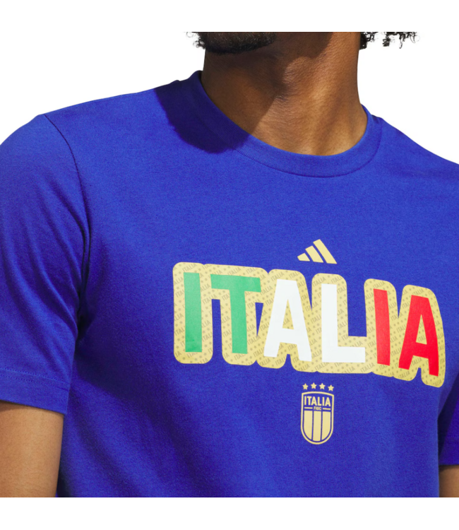 adidas adidas Italy WC World Cup 2026 Home Graphic Fan SS Tee Shirt - Semi Lucid Blue